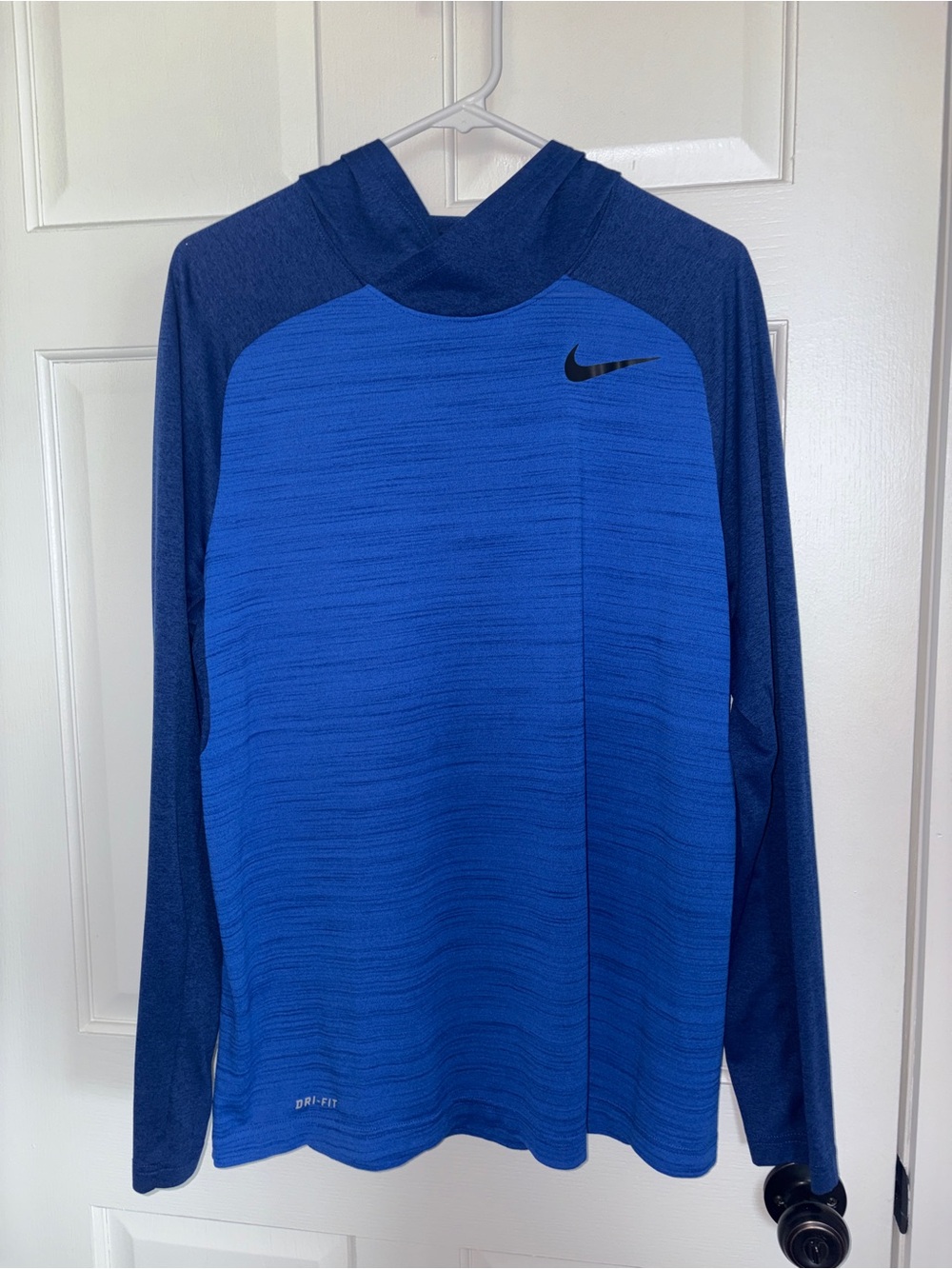 Nike Royal Blue Dri-FIT Athletic Top with White Logo